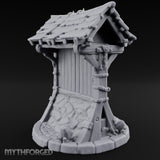 Lantern-Hung Skull-Scattered Necromancer Notice Board Stall Miniature for Dungeons and Dragons, Pathfinder or other TTRPGs