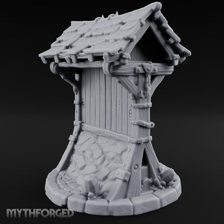 Lantern-Hung Skull-Scattered Necromancer Notice Board Stall Miniature for Dungeons and Dragons, Pathfinder or other TTRPGs