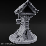 Lantern-Hung Skull-Scattered Necromancer Notice Board Stall Miniature for Dungeons and Dragons, Pathfinder or other TTRPGs