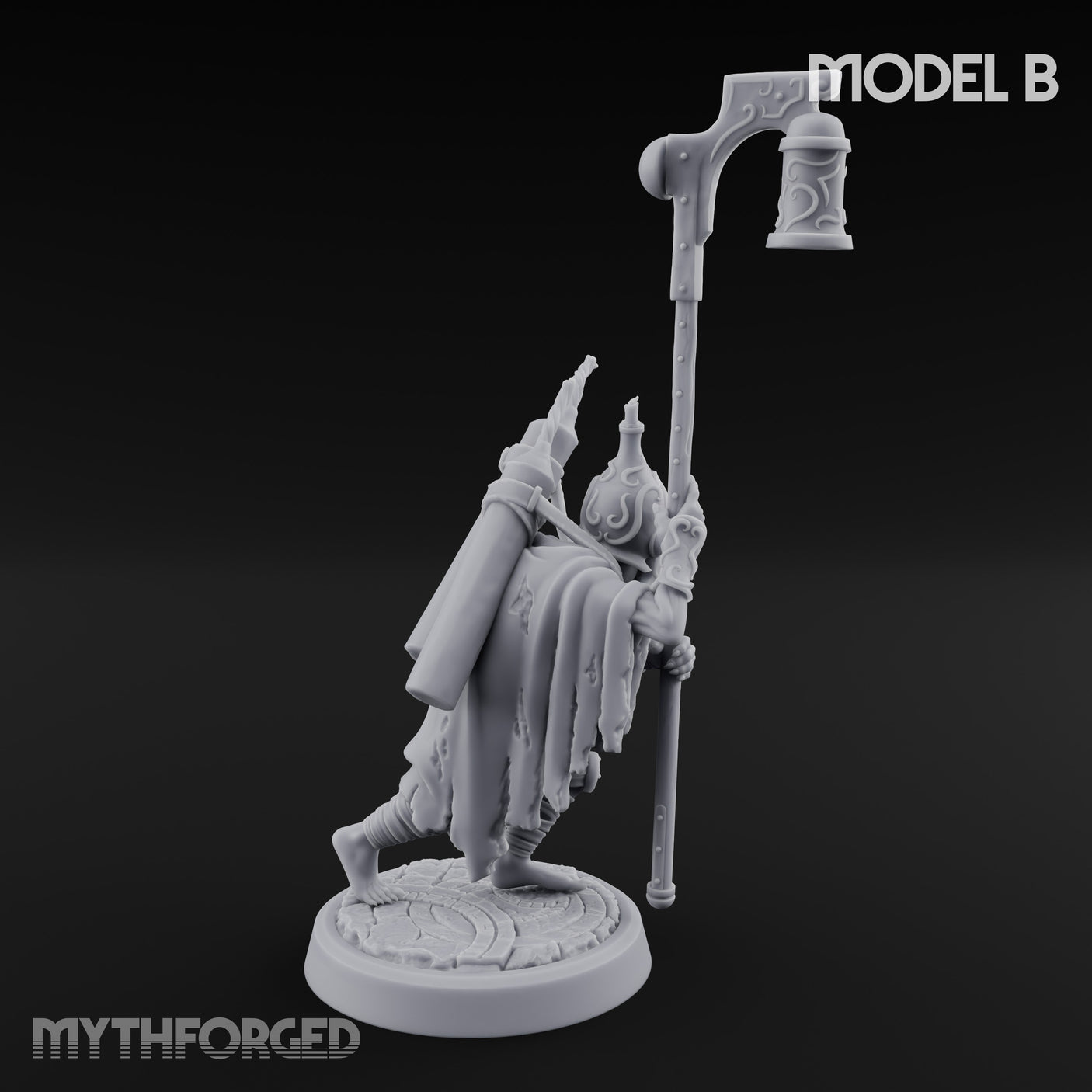 Lantern Pole Carrying Goblin Scout B Miniature for Dungeons and Dragons, Pathfinder or other TTRPGs