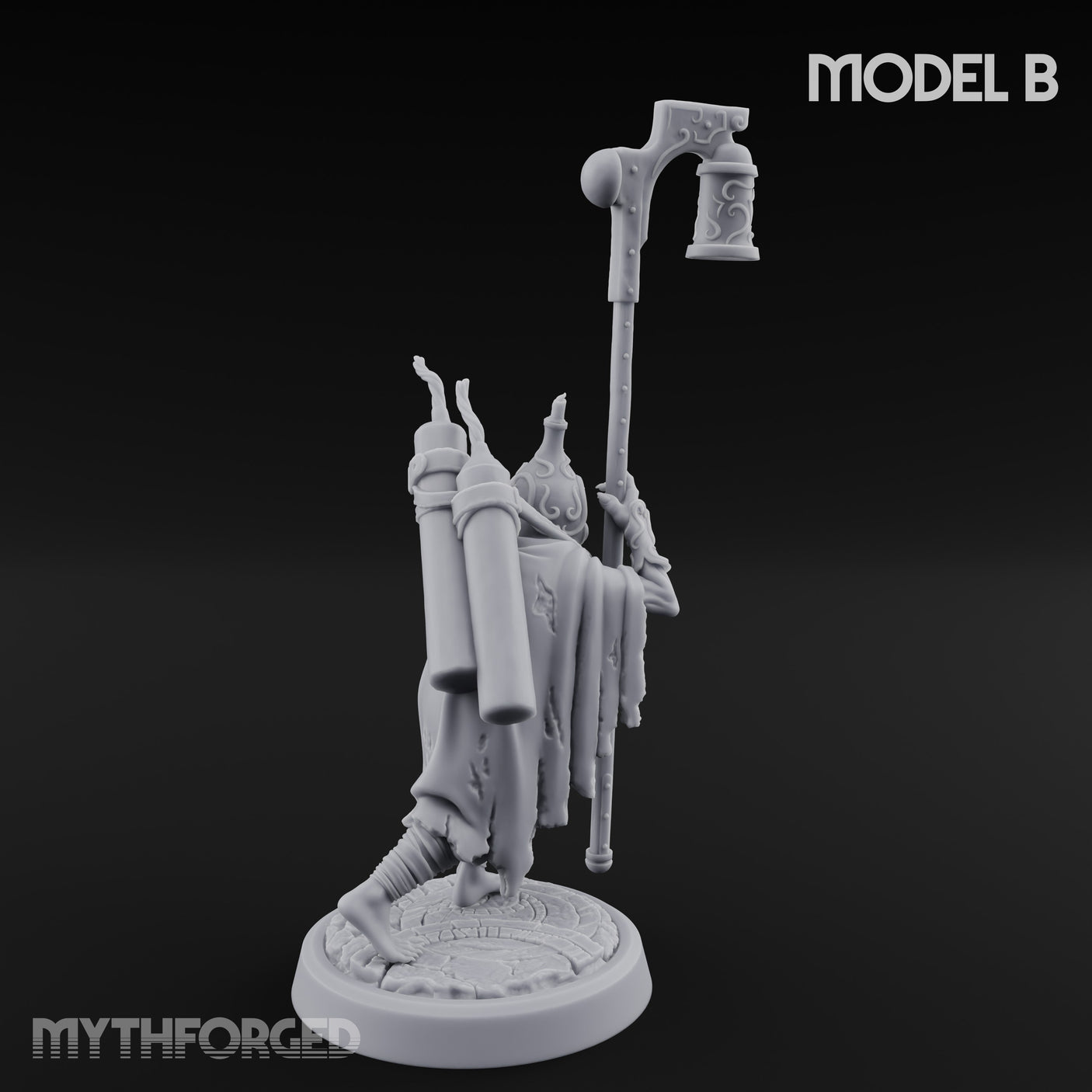 Lantern Pole Carrying Goblin Scout B Miniature for Dungeons and Dragons, Pathfinder or other TTRPGs