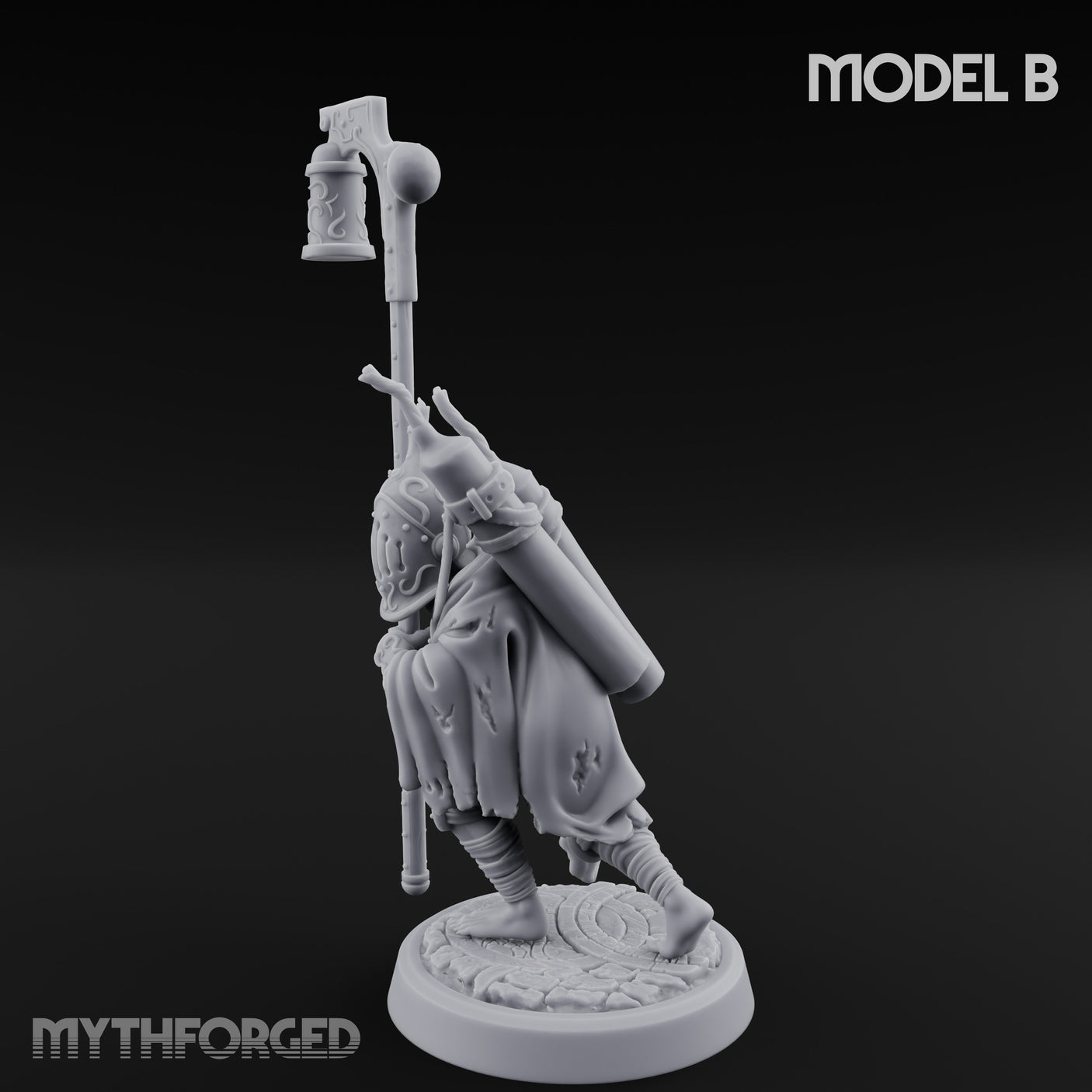 Lantern Pole Carrying Goblin Scout B Miniature for Dungeons and Dragons, Pathfinder or other TTRPGs