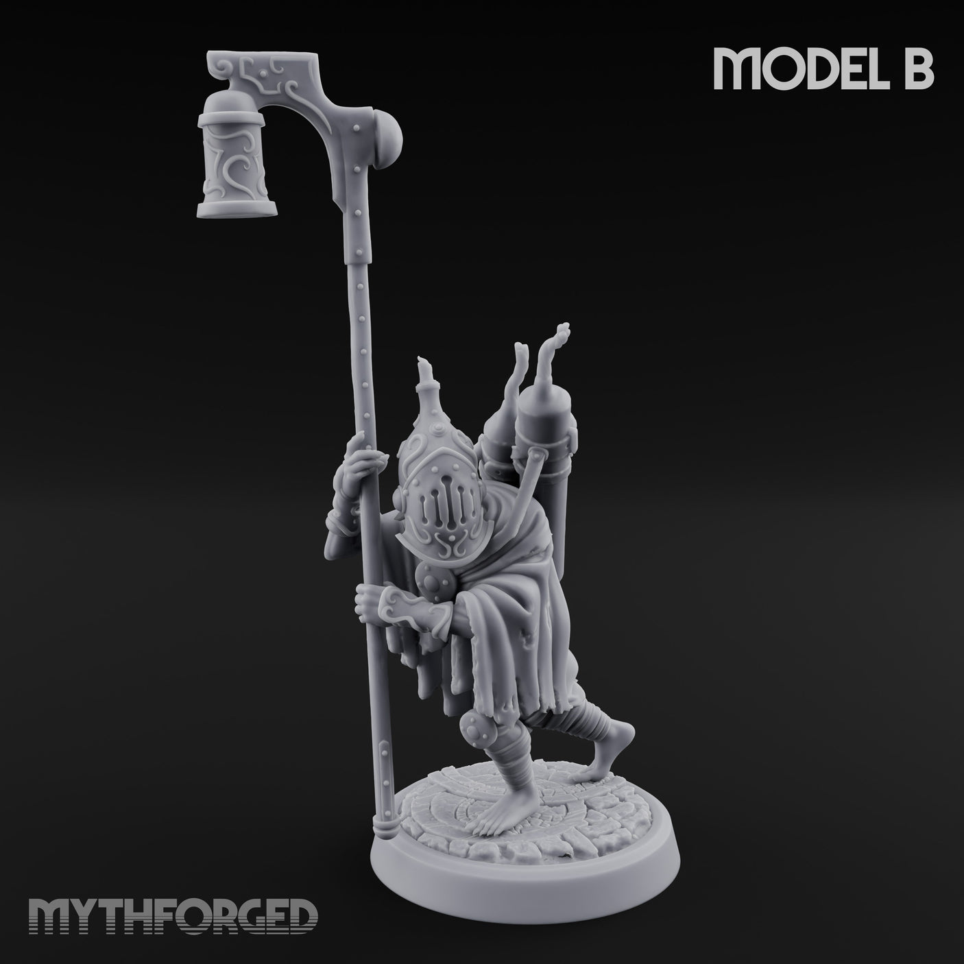 Lantern Pole Carrying Goblin Scout B Miniature for Dungeons and Dragons, Pathfinder or other TTRPGs