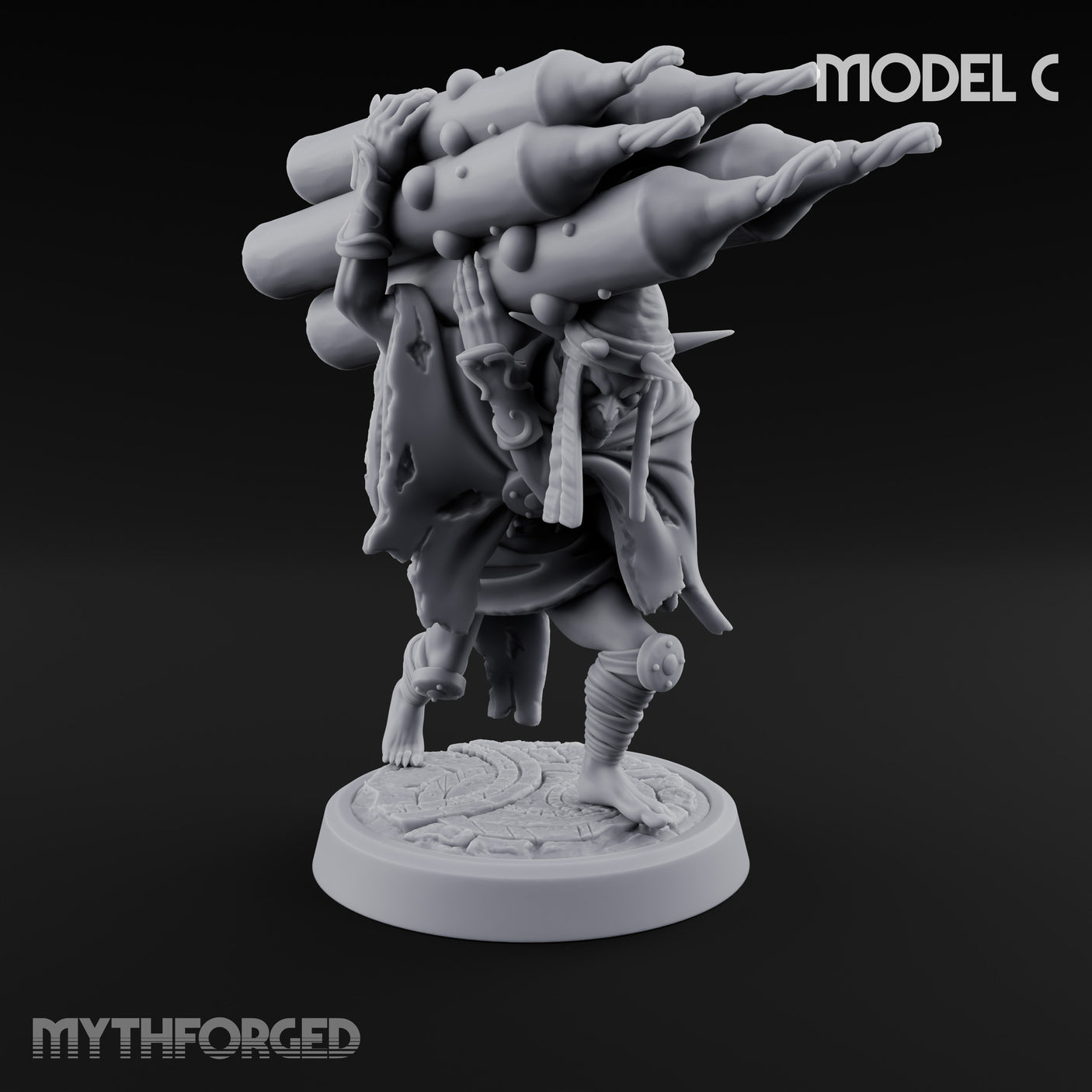 Lantern Pole Carrying Goblin Scout C Miniature for Dungeons and Dragons, Pathfinder or other TTRPGs