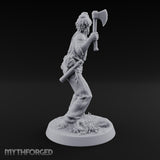 Lantern Raised Human Monster Hunter Miniature for Dungeons and Dragons, Pathfinder or other TTRPGs