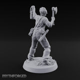 Lantern Raised Human Monster Hunter Miniature for Dungeons and Dragons, Pathfinder or other TTRPGs