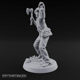 Lantern Raised Human Monster Hunter Miniature for Dungeons and Dragons, Pathfinder or other TTRPGs