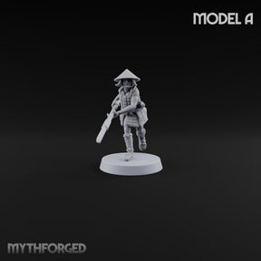 Charging Headlong Human Ashigaru Spearman A