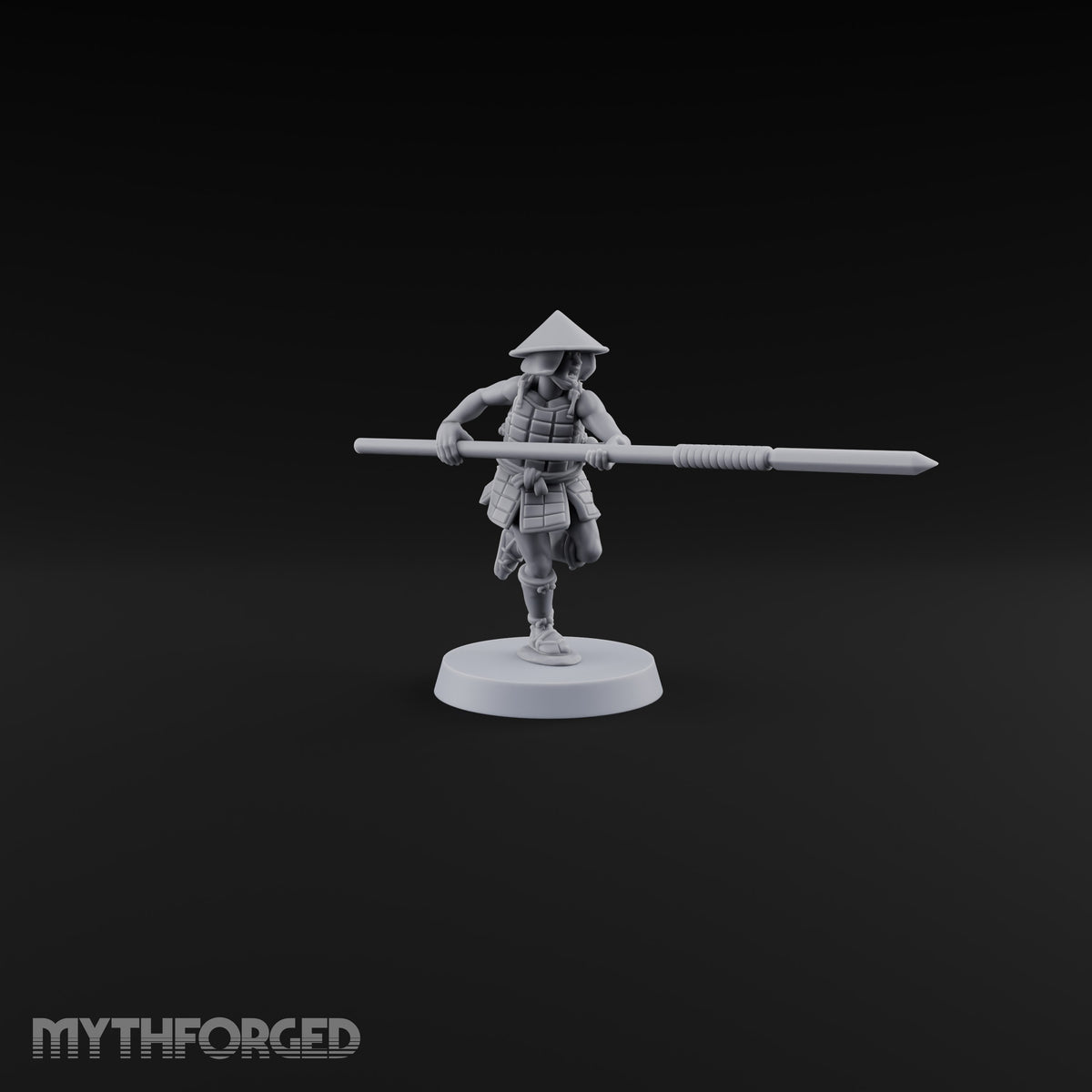 Charging Headlong Human Ashigaru Spearmen — C