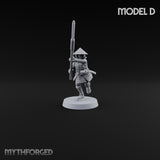 Charging Headlong Human Ashigaru Spearmen — D