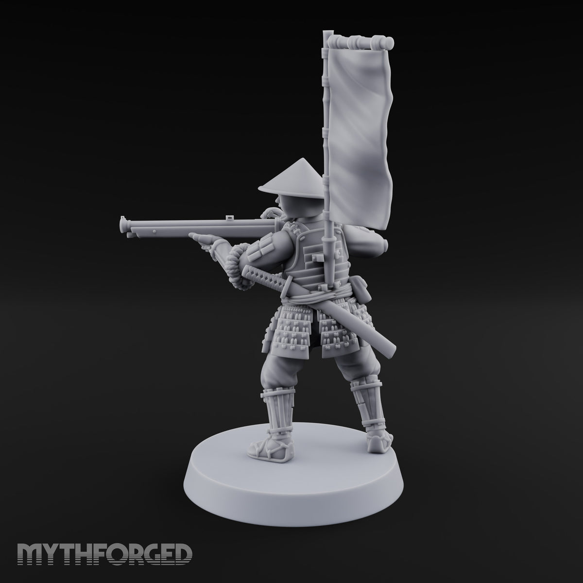 Matchlocks at the Ready Human Ashigaru Musketeer C