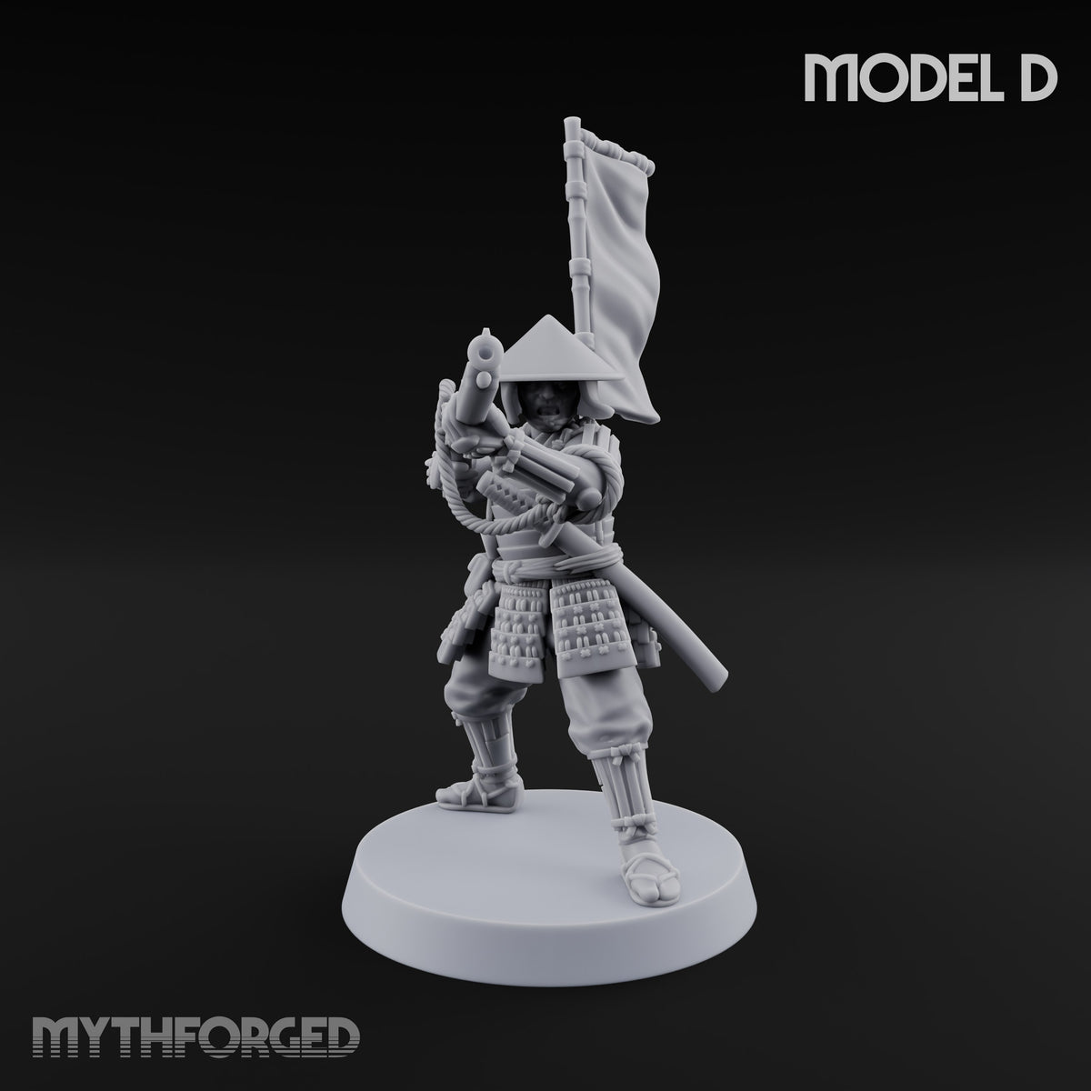 Matchlocks at the Ready Human Ashigaru Musketeer D