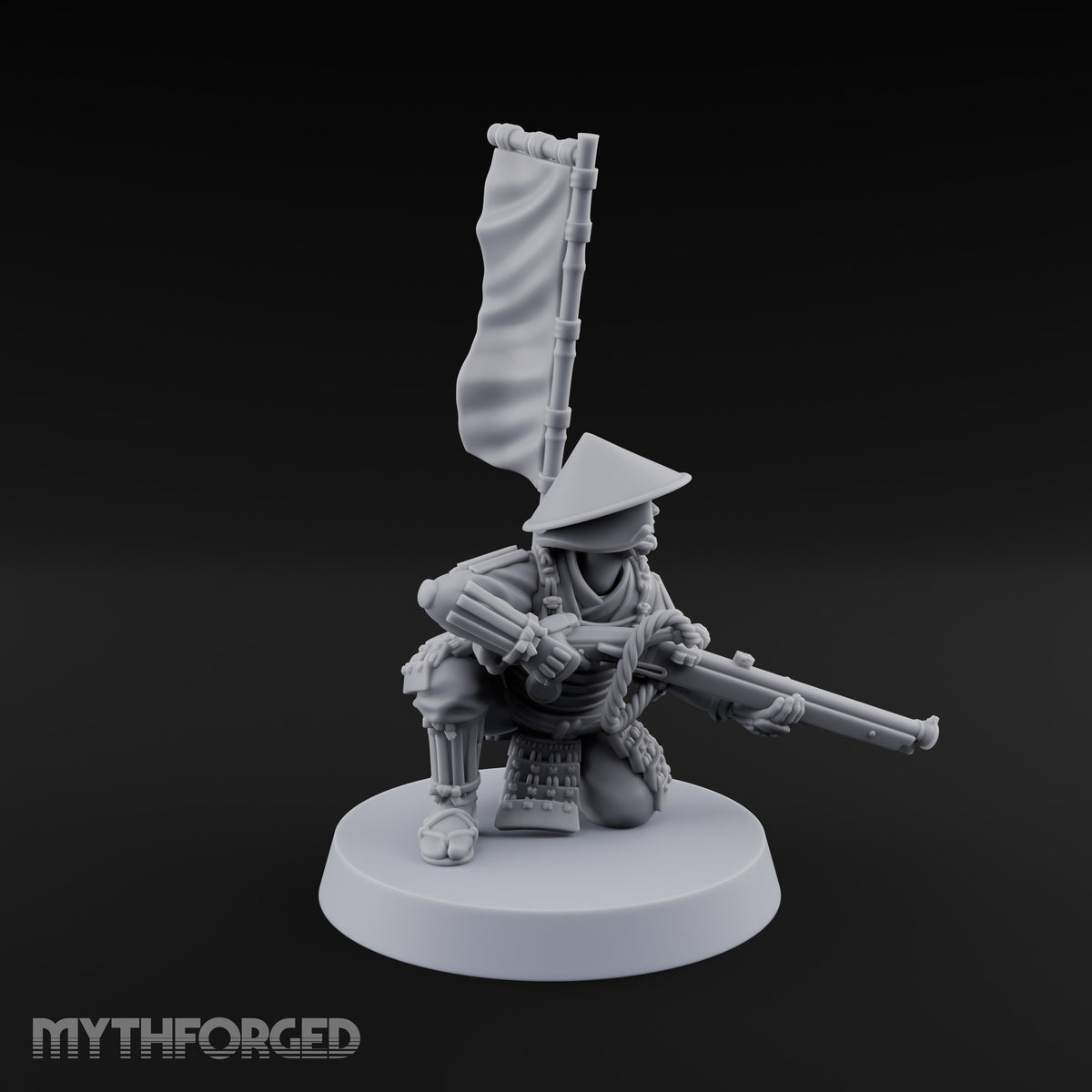 Matchlocks at the Ready Human Ashigaru Musketeer F