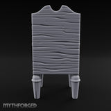 Lattice-Backed Cushion-Seated Pirate Captain's Chair Miniature for Dungeons and Dragons, Pathfinder or other TTRPGs