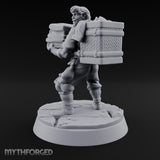 Fresh Folds, Heavy Load Human Laundry Worker A