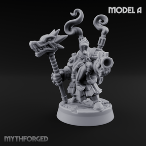 Clicking and Whirring Dwarf Artificers A Miniature for Dungeons and Dragons, Pathfinder or other TTRPGs