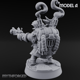Clicking and Whirring Dwarf Artificers A Miniature for Dungeons and Dragons, Pathfinder or other TTRPGs