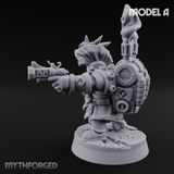 Clicking and Whirring Dwarf Artificers A Miniature for Dungeons and Dragons, Pathfinder or other TTRPGs
