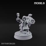 Clicking and Whirring Dwarf Artificers Miniature for Dungeons and Dragons, Pathfinder or other TTRPGs