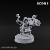 Clicking and Whirring Dwarf Artificers Miniature for Dungeons and Dragons, Pathfinder or other TTRPGs