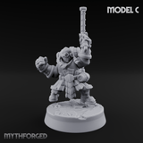 Clicking and Whirring Dwarf Artificers Miniature for Dungeons and Dragons, Pathfinder or other TTRPGs