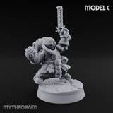 Clicking and Whirring Dwarf Artificers C Miniature for Dungeons and Dragons, Pathfinder or other TTRPGs