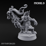 Clicking and Whirring Dwarf Artificers Miniature for Dungeons and Dragons, Pathfinder or other TTRPGs
