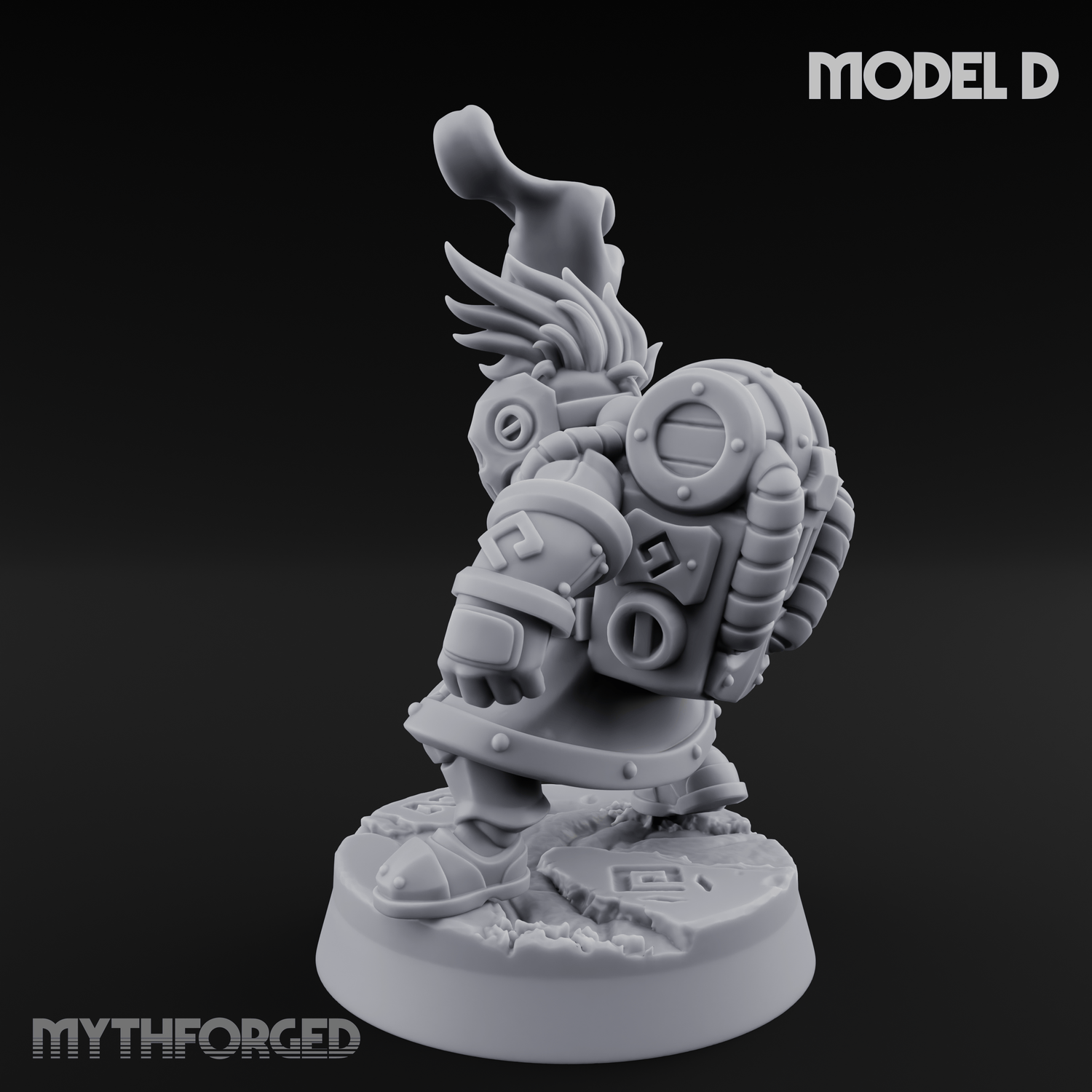Clicking and Whirring Dwarf Artificers D Miniature for Dungeons and Dragons, Pathfinder or other TTRPGs