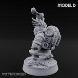 Clicking and Whirring Dwarf Artificers D Miniature for Dungeons and Dragons, Pathfinder or other TTRPGs