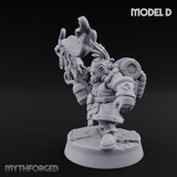 Clicking and Whirring Dwarf Artificers D Miniature for Dungeons and Dragons, Pathfinder or other TTRPGs