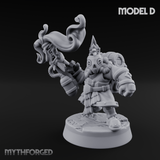 Clicking and Whirring Dwarf Artificers D Miniature for Dungeons and Dragons, Pathfinder or other TTRPGs