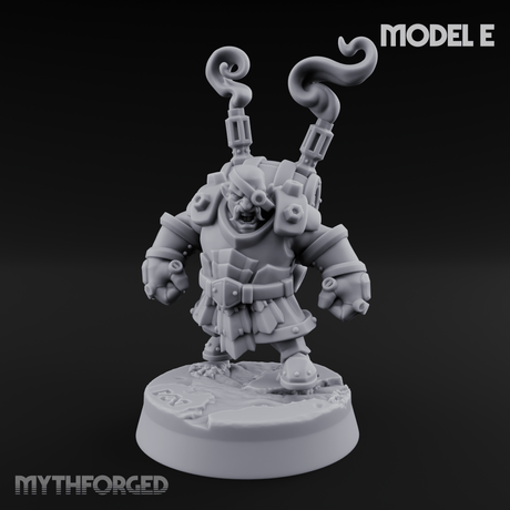 Clicking and Whirring Dwarf Artificers E Miniature for Dungeons and Dragons, Pathfinder or other TTRPGs