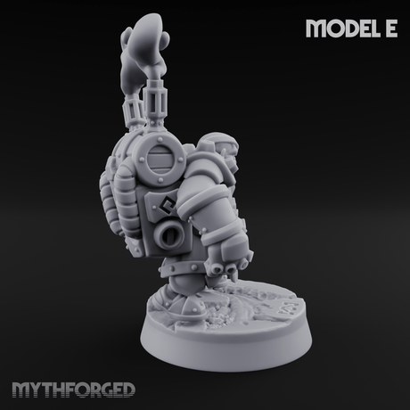 Clicking and Whirring Dwarf Artificers E Miniature for Dungeons and Dragons, Pathfinder or other TTRPGs