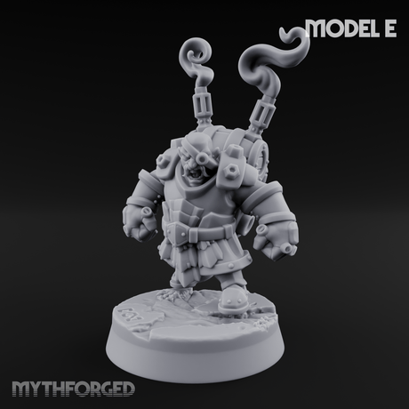 Clicking and Whirring Dwarf Artificers E Miniature for Dungeons and Dragons, Pathfinder or other TTRPGs