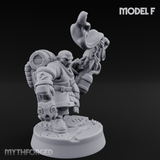 Clicking and Whirring Dwarf Artificers Miniature for Dungeons and Dragons, Pathfinder or other TTRPGs