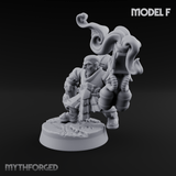 Clicking and Whirring Dwarf Artificers F Miniature for Dungeons and Dragons, Pathfinder or other TTRPGs