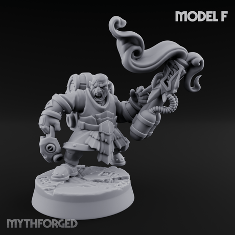 Clicking and Whirring Dwarf Artificers F Miniature for Dungeons and Dragons, Pathfinder or other TTRPGs