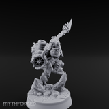 Weapon Held High Triumphant Fire Dwarf Warlord Miniature for Dungeons and Dragons, Pathfinder or other TTRPGs