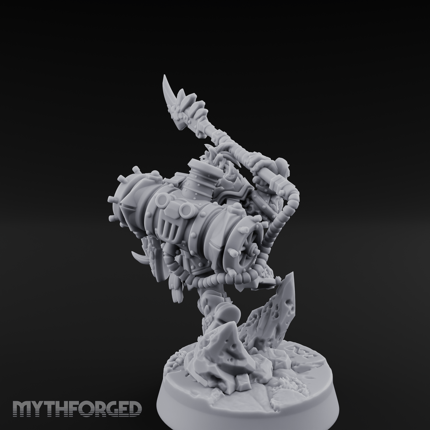 Weapon Held High Triumphant Fire Dwarf Warlord Miniature for Dungeons and Dragons, Pathfinder or other TTRPGs