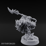 Weapon Held High Triumphant Fire Dwarf Warlord Miniature for Dungeons and Dragons, Pathfinder or other TTRPGs