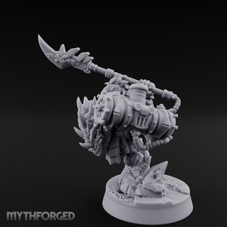 Weapon Held High Triumphant Fire Dwarf Warlord Miniature for Dungeons and Dragons, Pathfinder or other TTRPGs