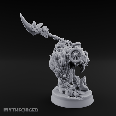 Weapon Held High Triumphant Fire Dwarf Warlord Miniature for Dungeons and Dragons, Pathfinder or other TTRPGs