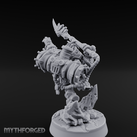 Weapon Held High Triumphant Fire Dwarf Warlord Miniature for Dungeons and Dragons, Pathfinder or other TTRPGs