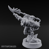 Weapon Held High Triumphant Fire Dwarf Warlord Miniature for Dungeons and Dragons, Pathfinder or other TTRPGs