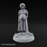 Expecting the Unspeakable Human Pregnant Woman in Tattered Dress