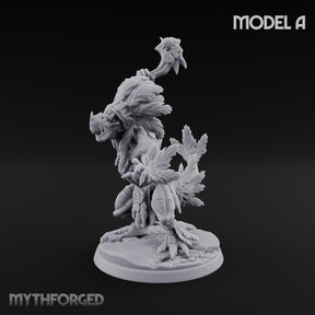 Leaf And Bone Adorned Lizardfolk Shaman A