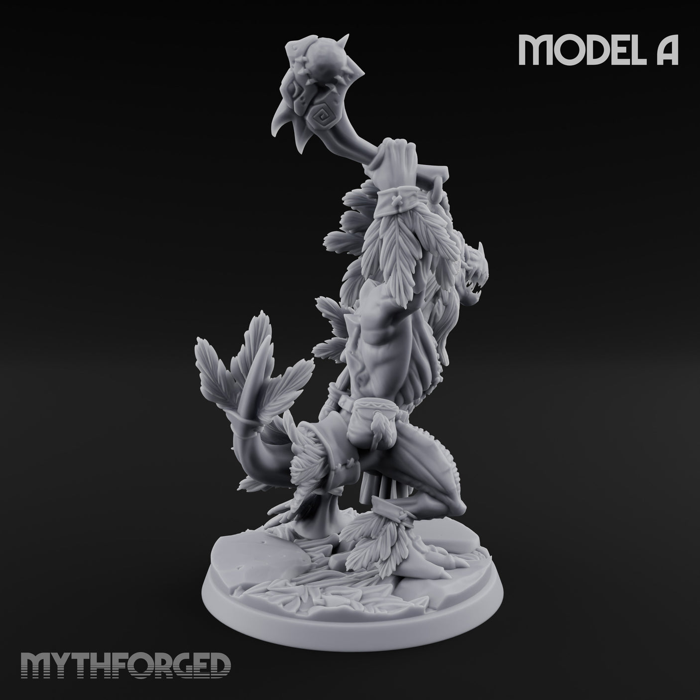 Leaf And Bone Adorned Lizardfolk Shaman A gallery 5