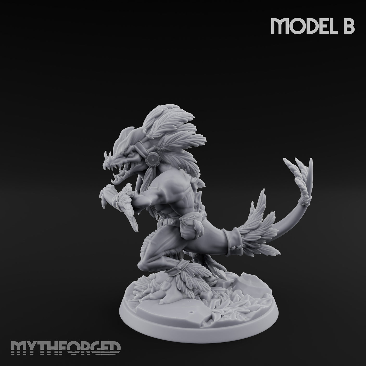 Leaf And Bone Adorned Lizardfolk Shaman B gallery 6