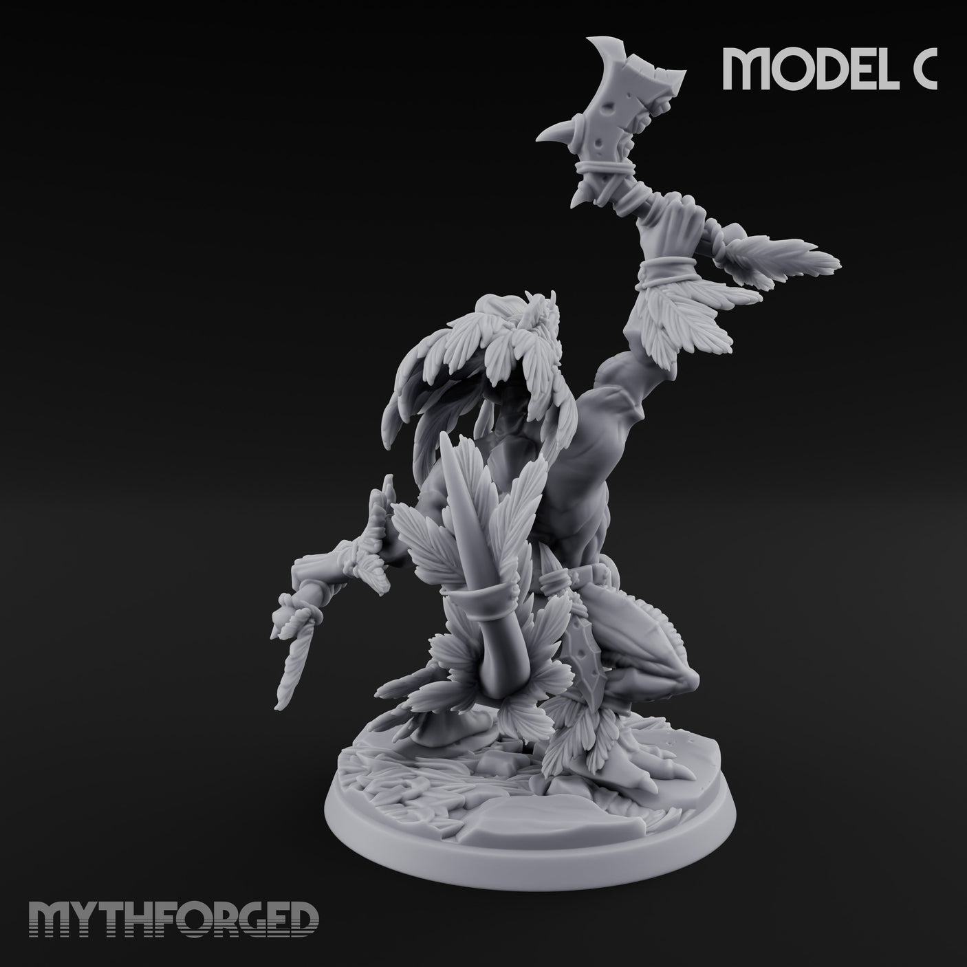 Leaf And Bone Adorned Lizardfolk Shaman C gallery 4