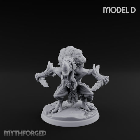 Leaf And Bone Adorned Lizardfolk Shaman D Miniature for Dungeons and Dragons, Pathfinder or other TTRPGs